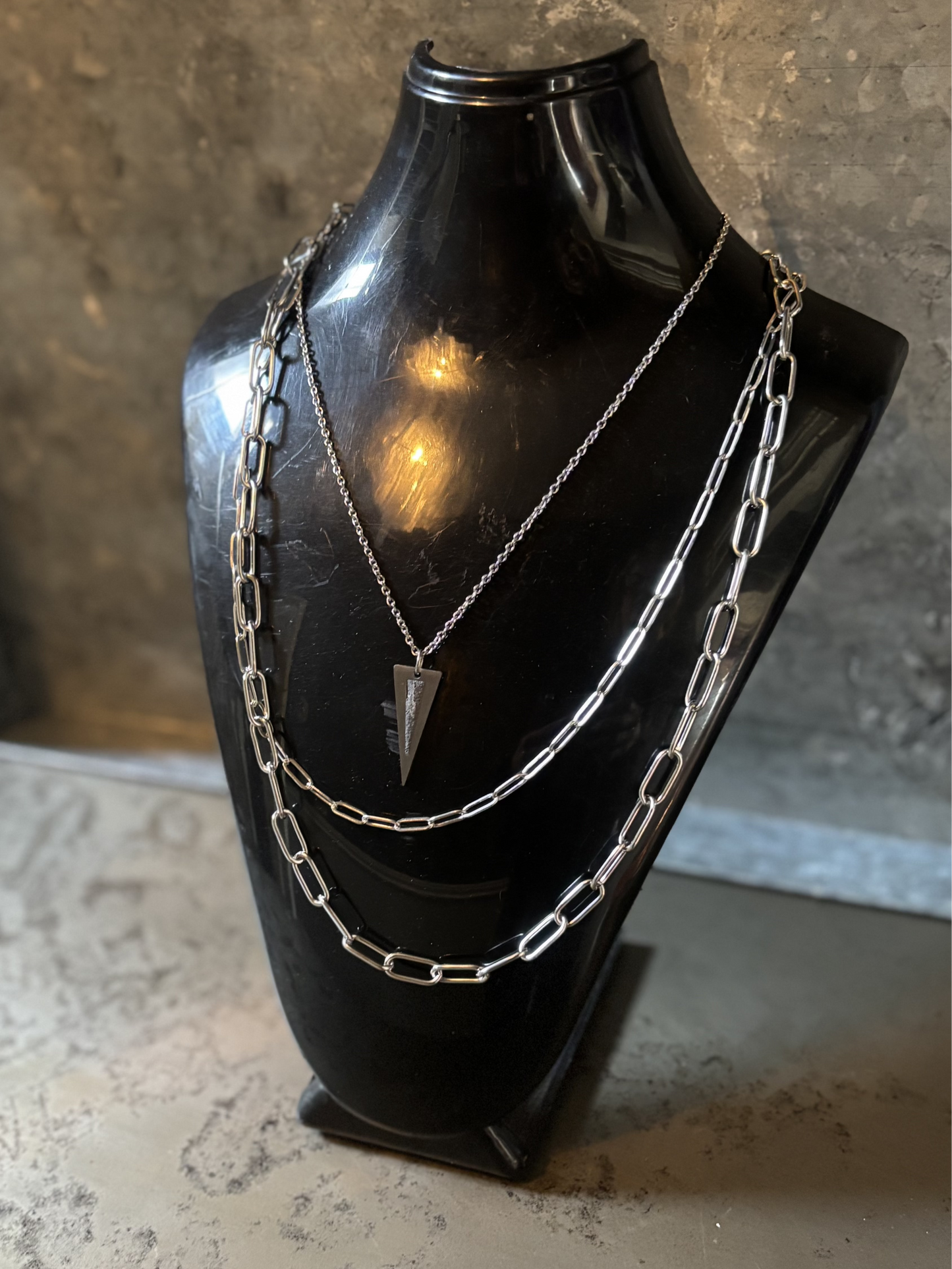 2 Piece Trigon Necklace Set