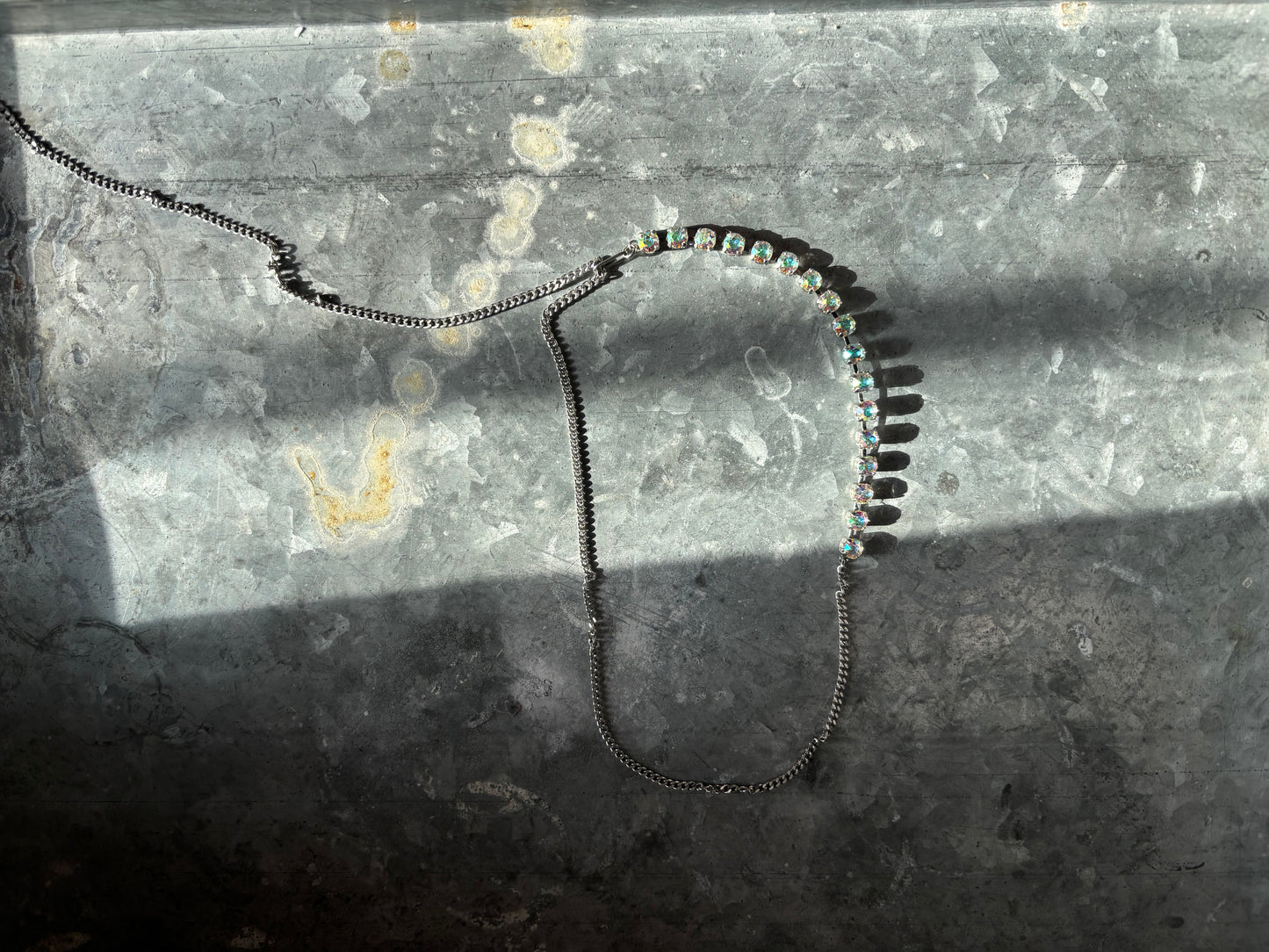 Crystal Lariat  Necklace