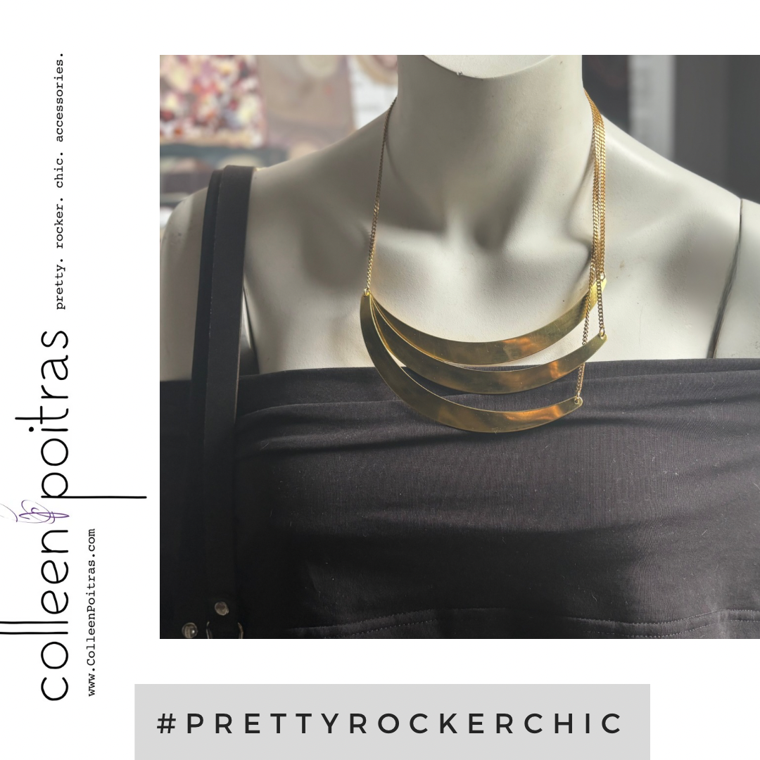 Brass Trio Necklace