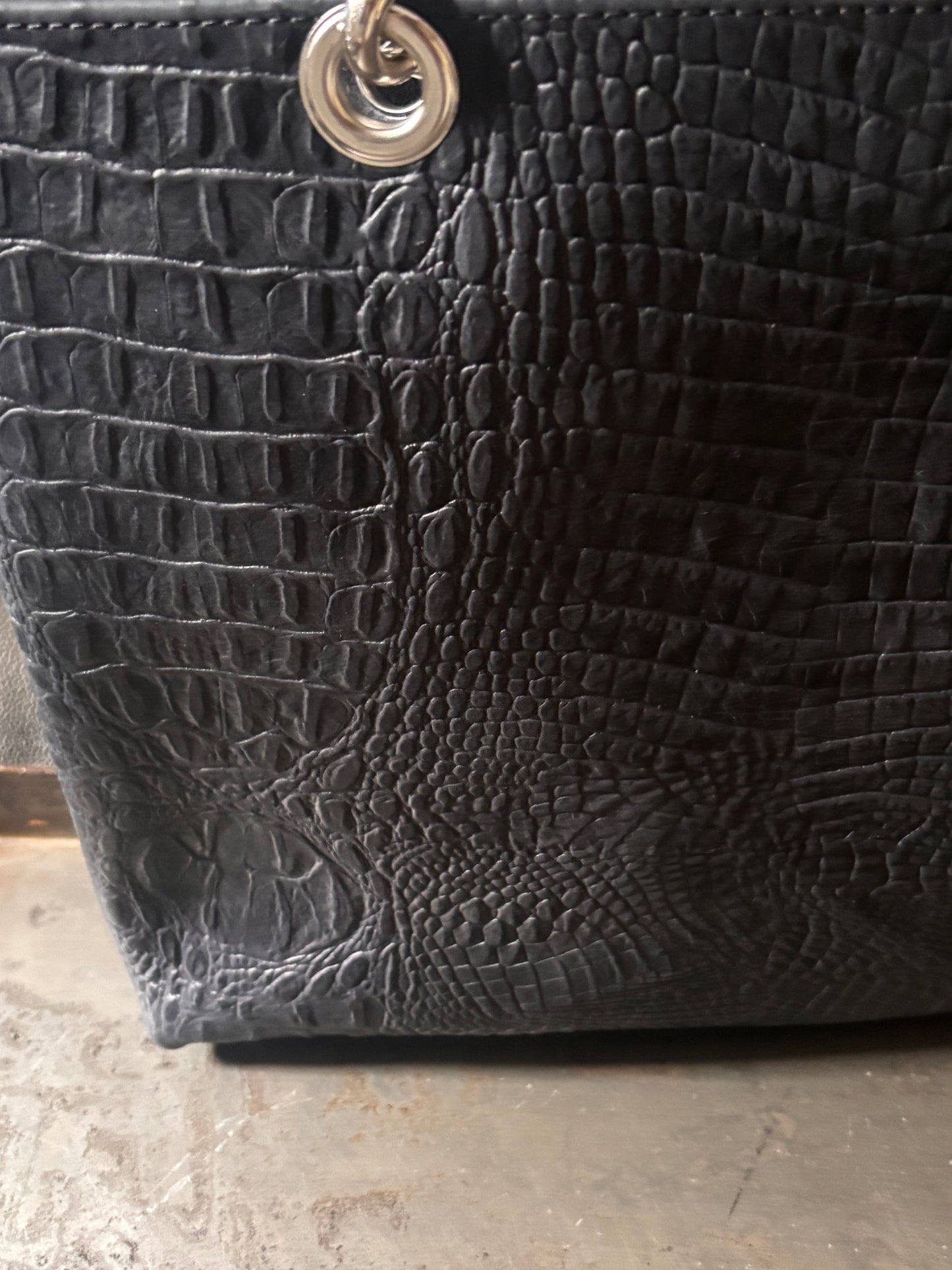 2 Piece Crocodile Print Tote/Crossbody