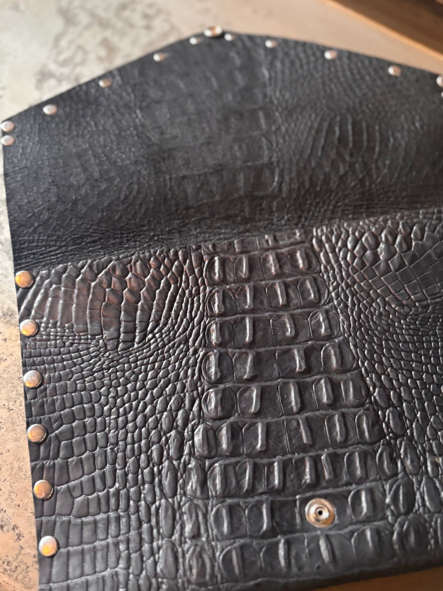 2 Piece Crocodile Print Tote/Crossbody