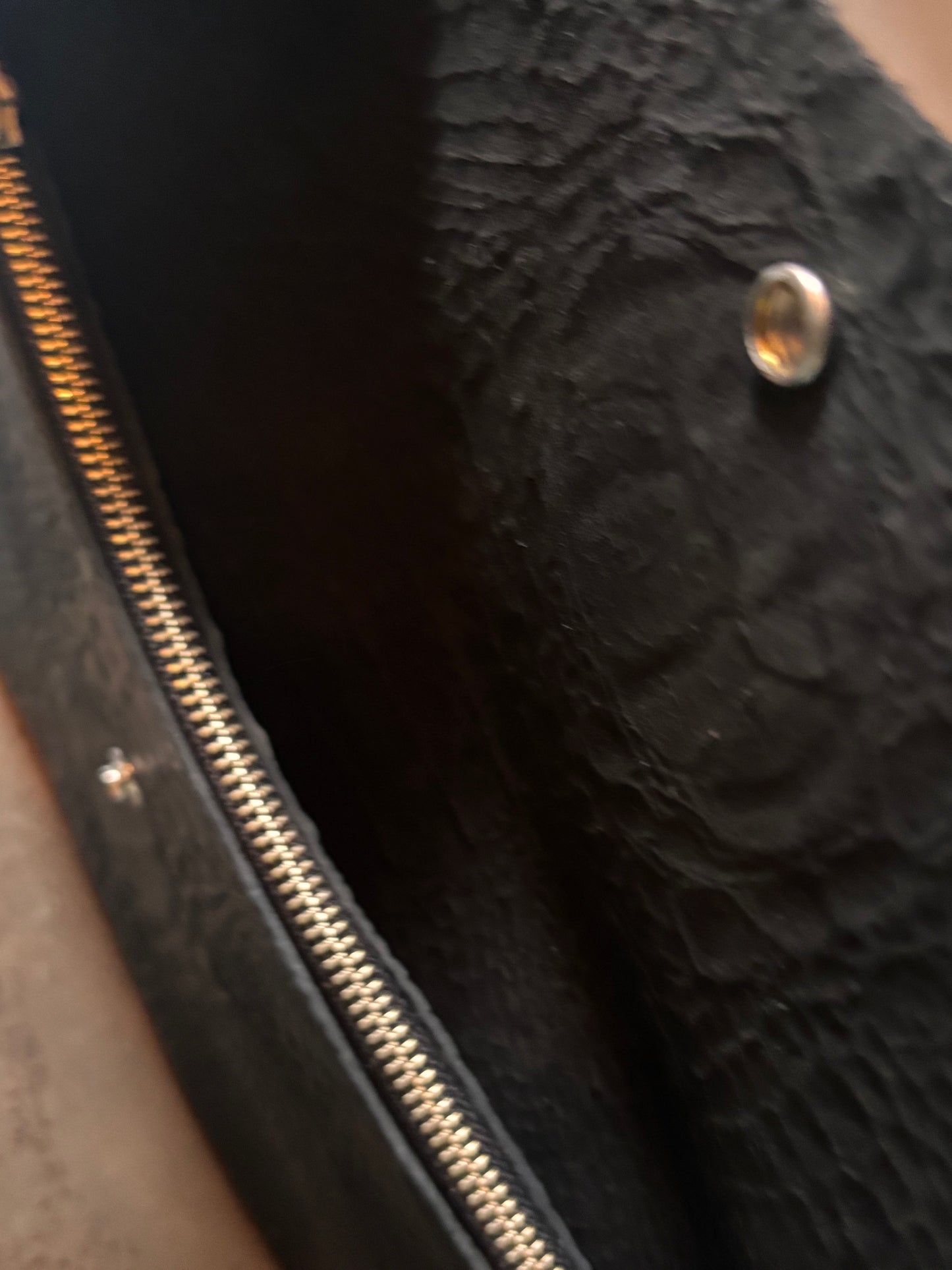 Crocodile Tote with Envelope Zippered Clutch