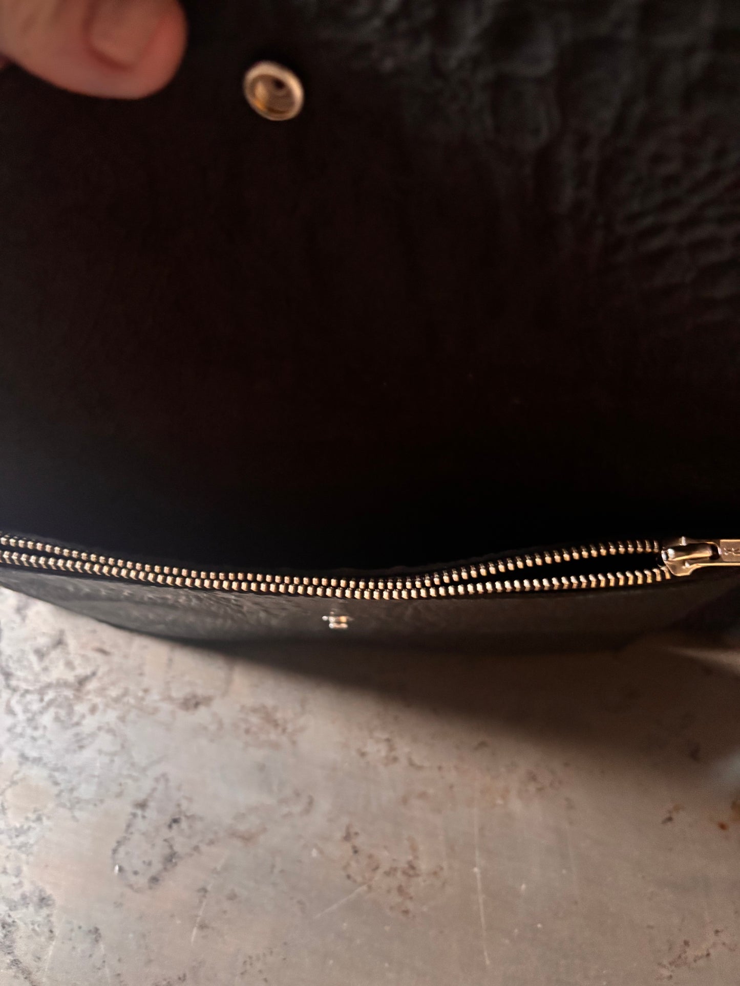Crocodile Tote with Envelope Zippered Clutch