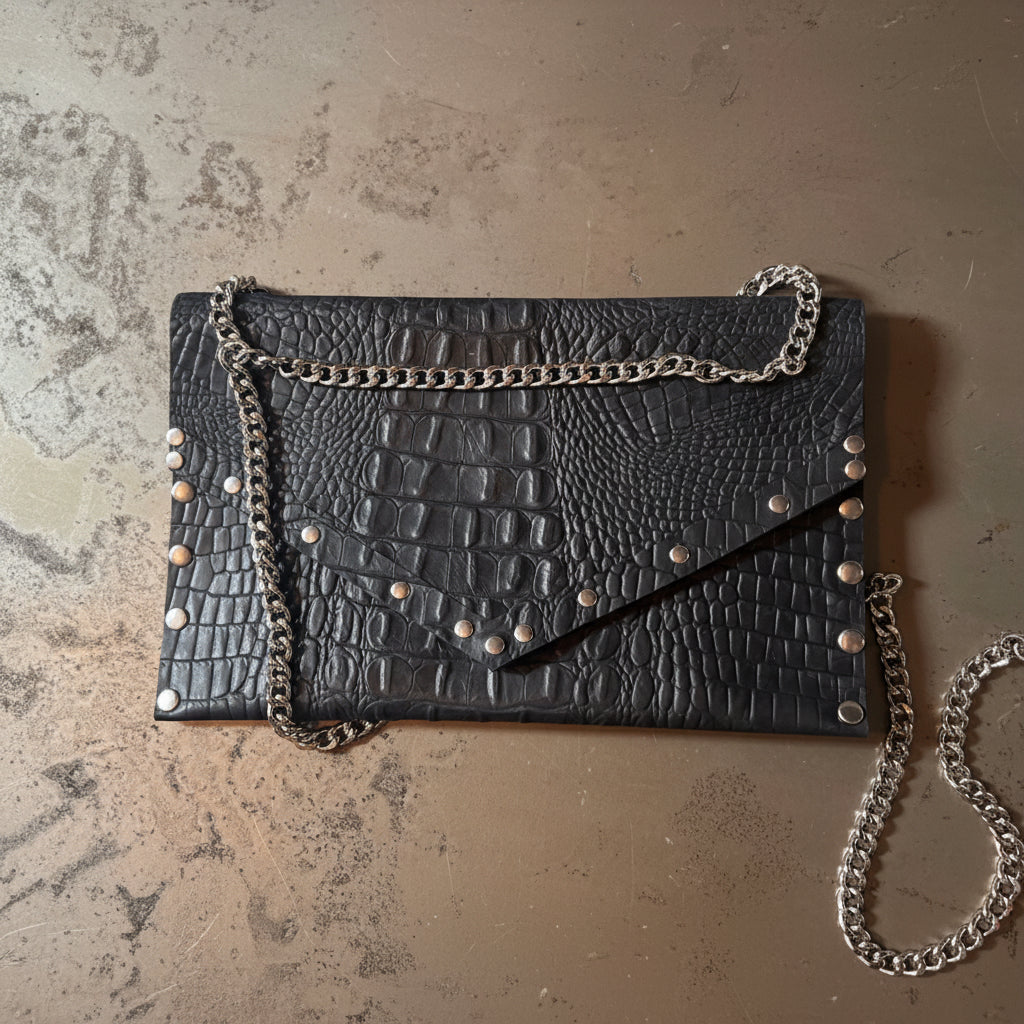 2 Piece Crocodile Print Tote/Crossbody