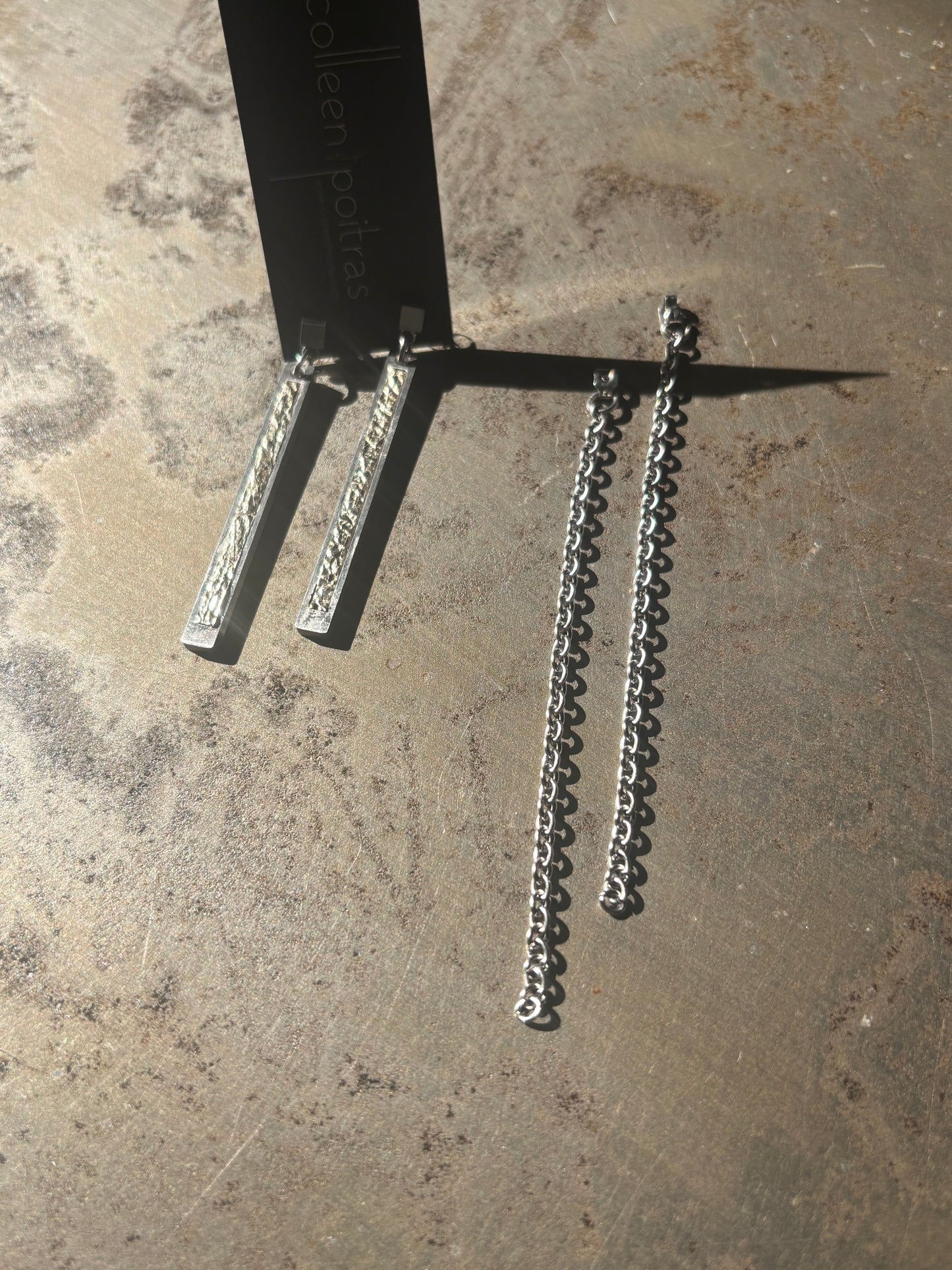 Serene Leather Detailed Earrings