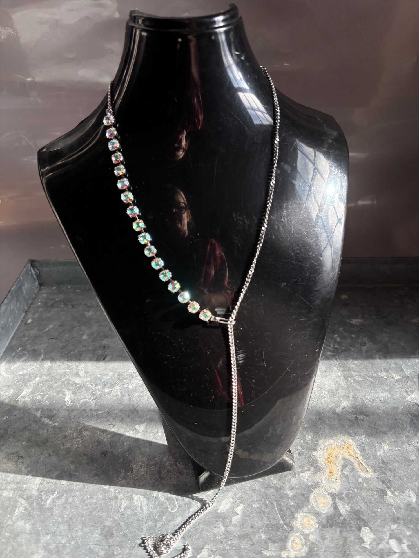 Crystal Lariat  Necklace