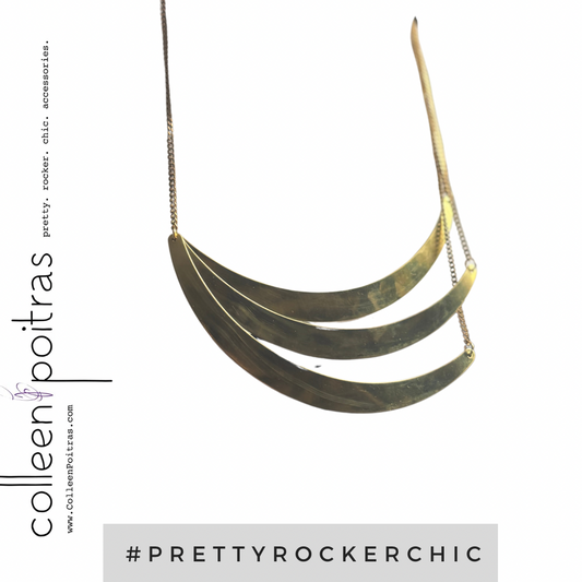 Brass Trio Necklace
