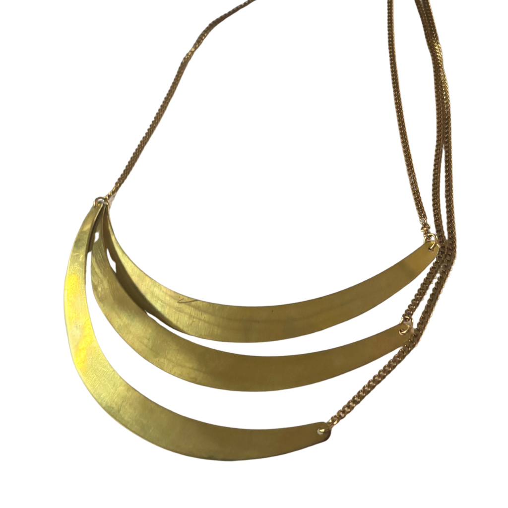 Brass Trio Necklace